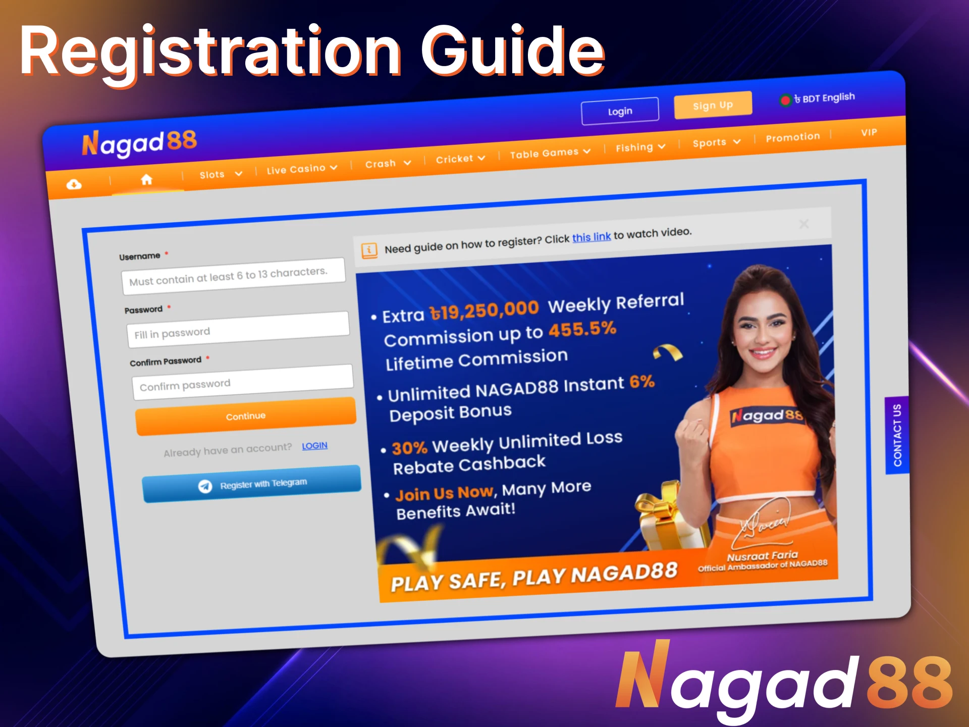 Follow the MCW Promotions registration guide to create your account in Bangladesh.