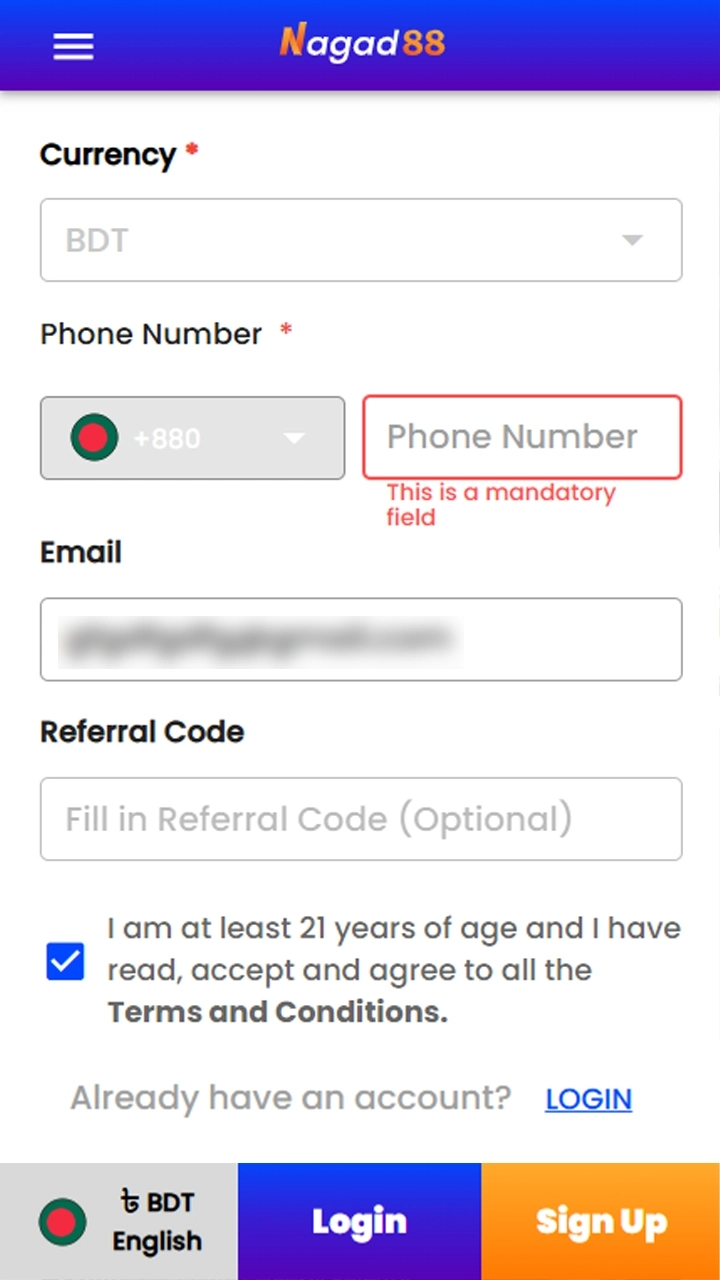 Accept the terms and conditions of the platform MCW Promotions.